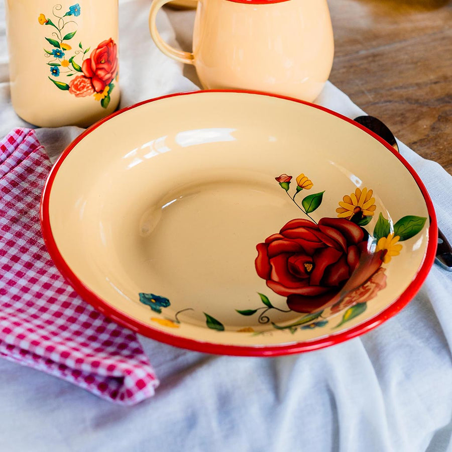 Roses Dinner Plate - Red