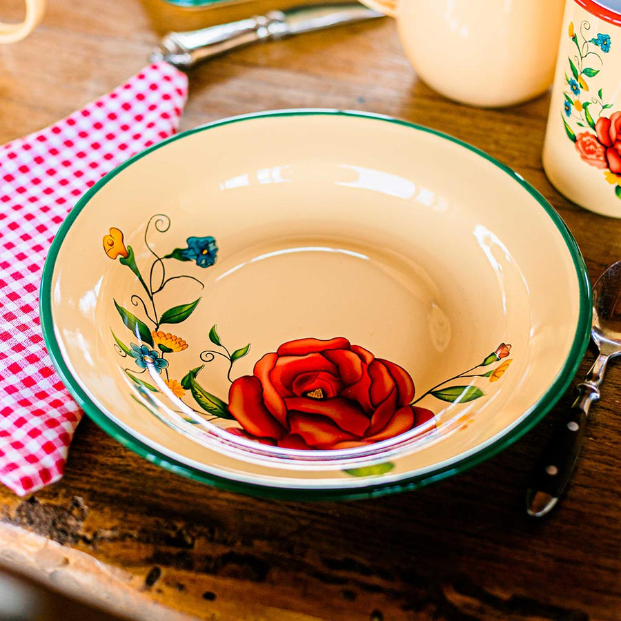 Roses Dinner Plate - Green