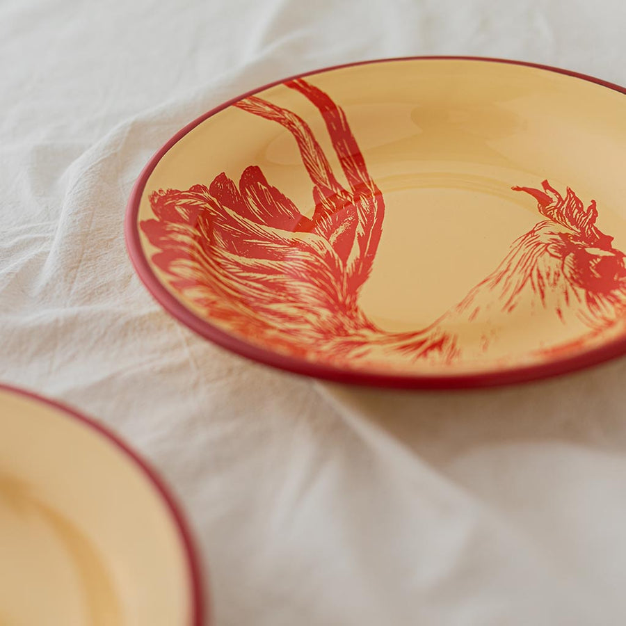 Red Rooster Dinner Plate