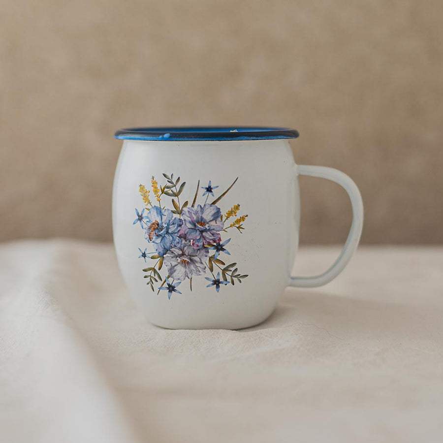 Olive and Flowers Small Mug 18 oz